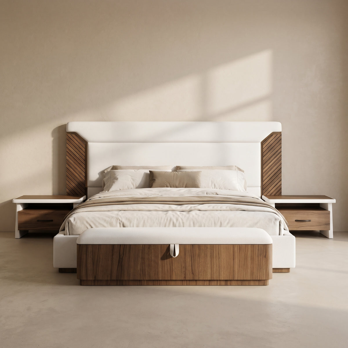 سريرمقاس 160*2م 2كمود مقاس 50سم - من غرفه نوم f001003