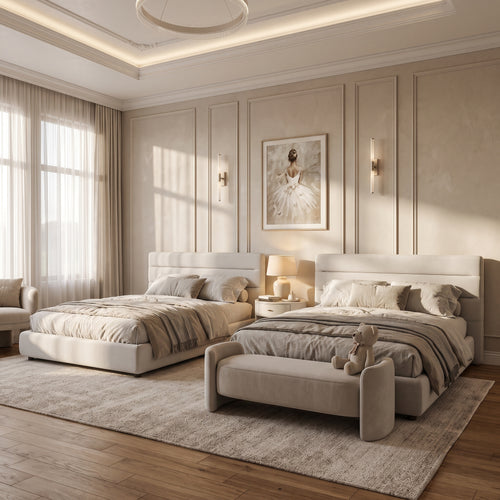 2سرير مقاس 120سم مع الكمود - من غرفه أطفال f002001